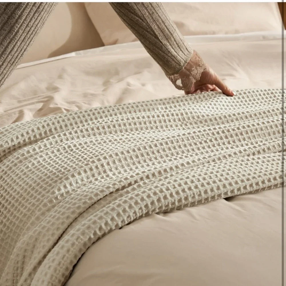 Lightweight Waffle Weave Blanket Queen Size, Queen(90